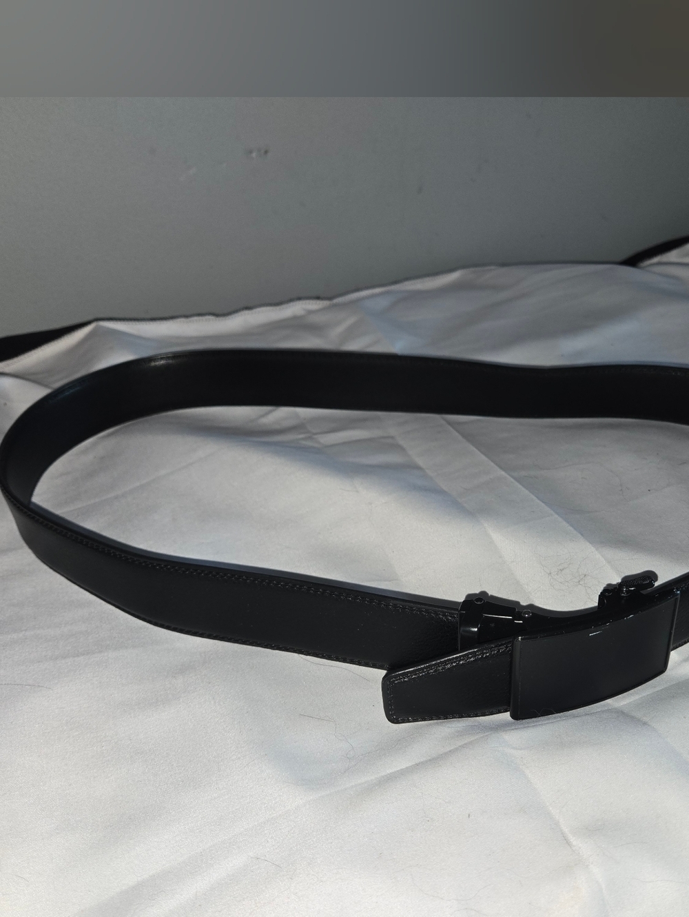 CR7 Cristiano Ronaldo Black Ratchet Belt Adjustable Track Belt Modern Buckle 42"